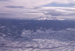 Big Horns from the air in winter